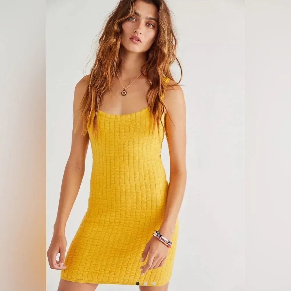 NWT Free people beach short and sweet mini dress honey tea